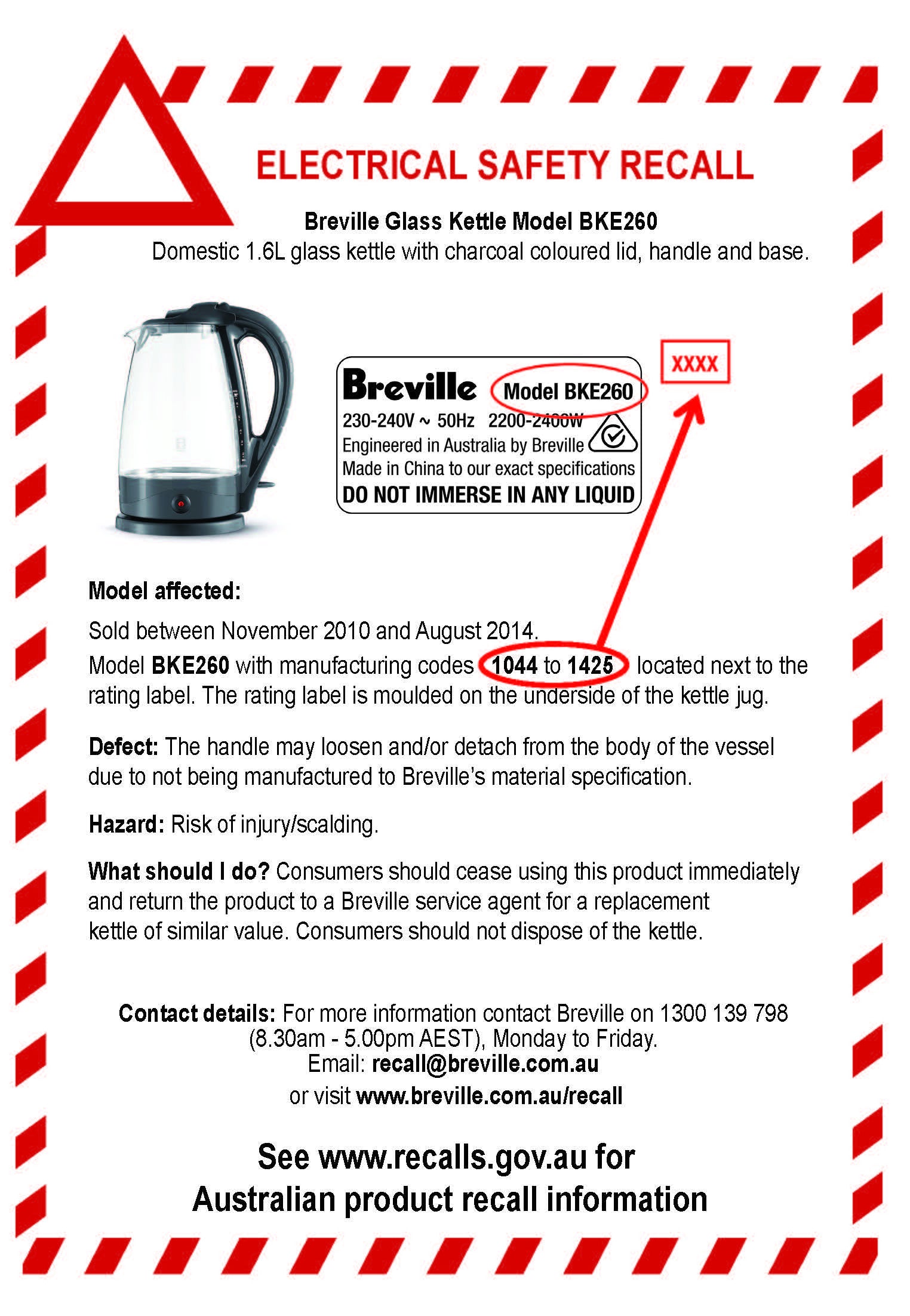 Breville Recall Ad Revised